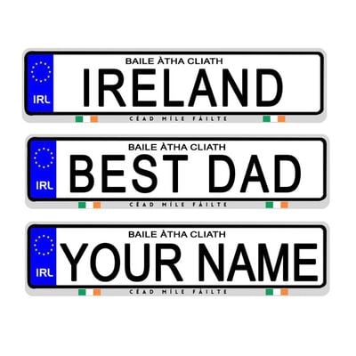 Customise Your Own Ireland Car Reg Plate